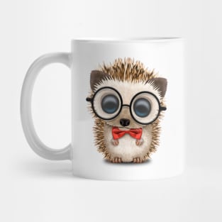 Cute Nerdy Hedgehog Wearing Glasses and Bow Tie Mug